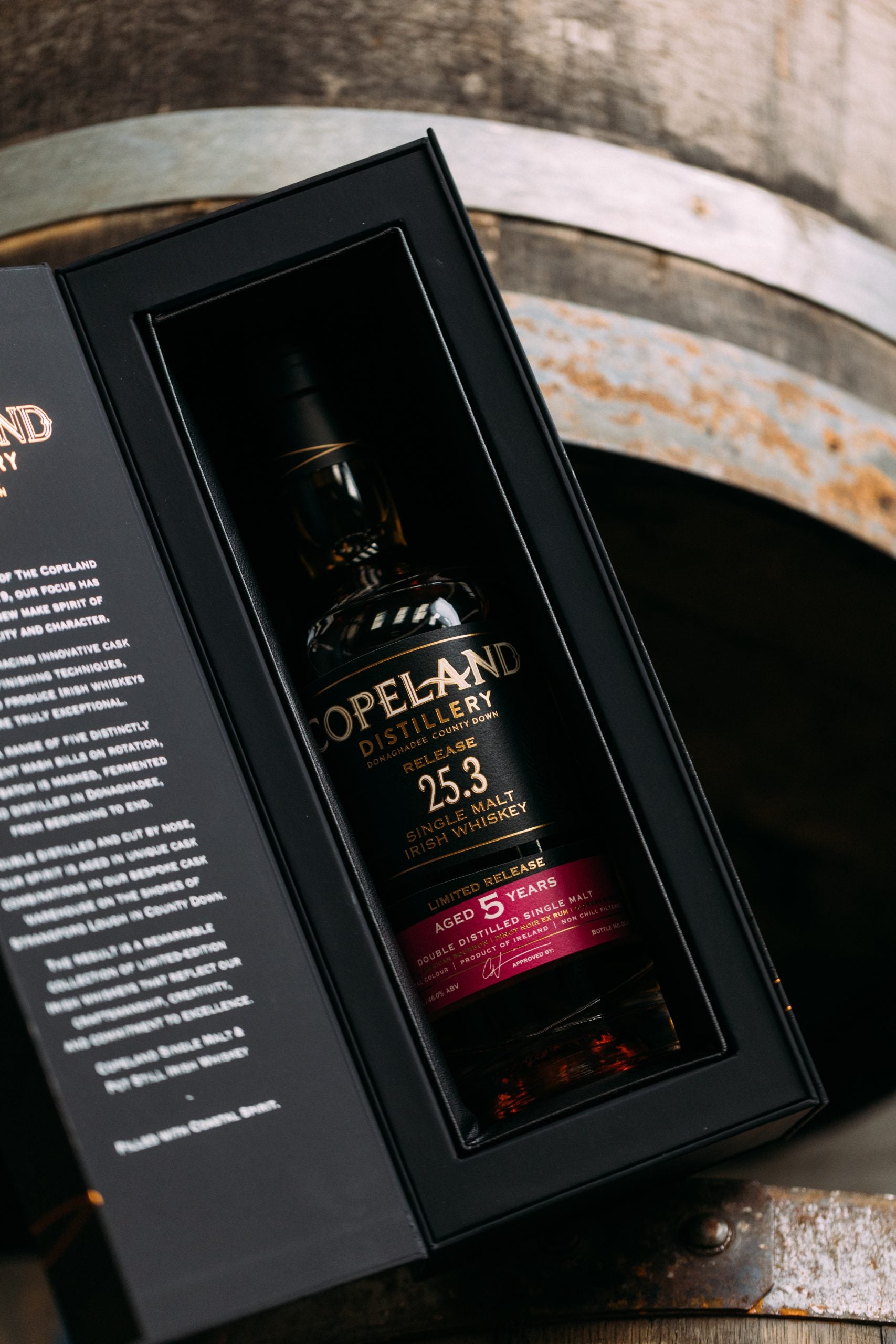 Copeland Distillery Release 25.3 Single Malt Irish Whiskey 5 Jahre in Geschenkbox – limitierter Irish Whiskey