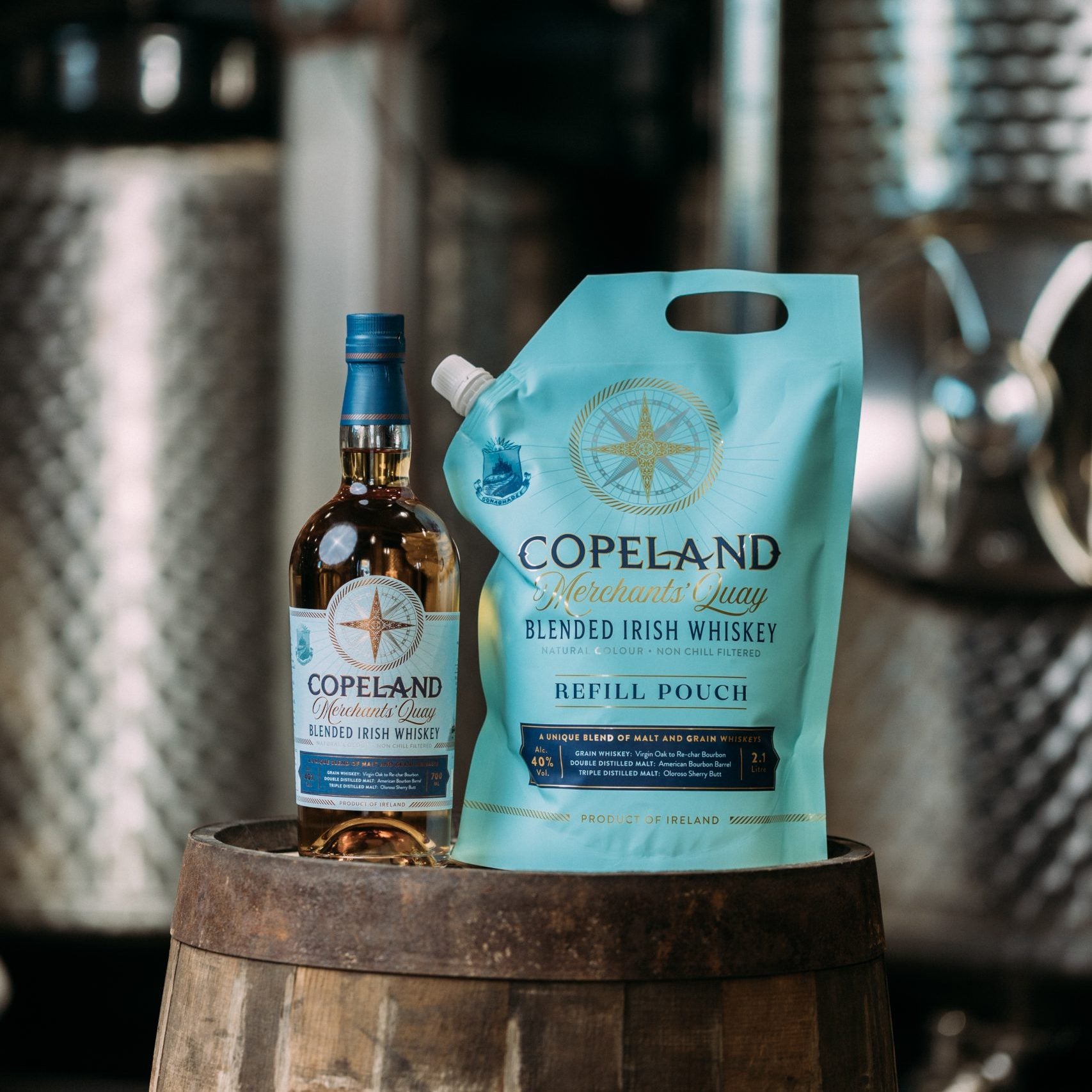 Copeland -  Merchants’ Quay Blue label Irish Whiskey 2.1L Refill Pouch